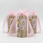 Velas de Bautizo Rosa - Pack de 12