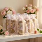 Velas de Bautizo Rosa - Pack de 12
