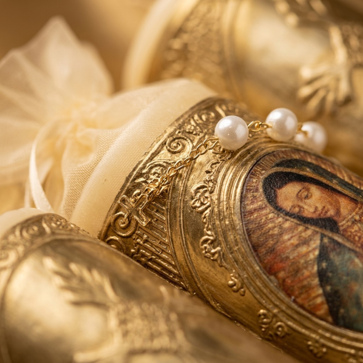 Velas de la Virgen de Guadalupe en Repujado - Pack de 12