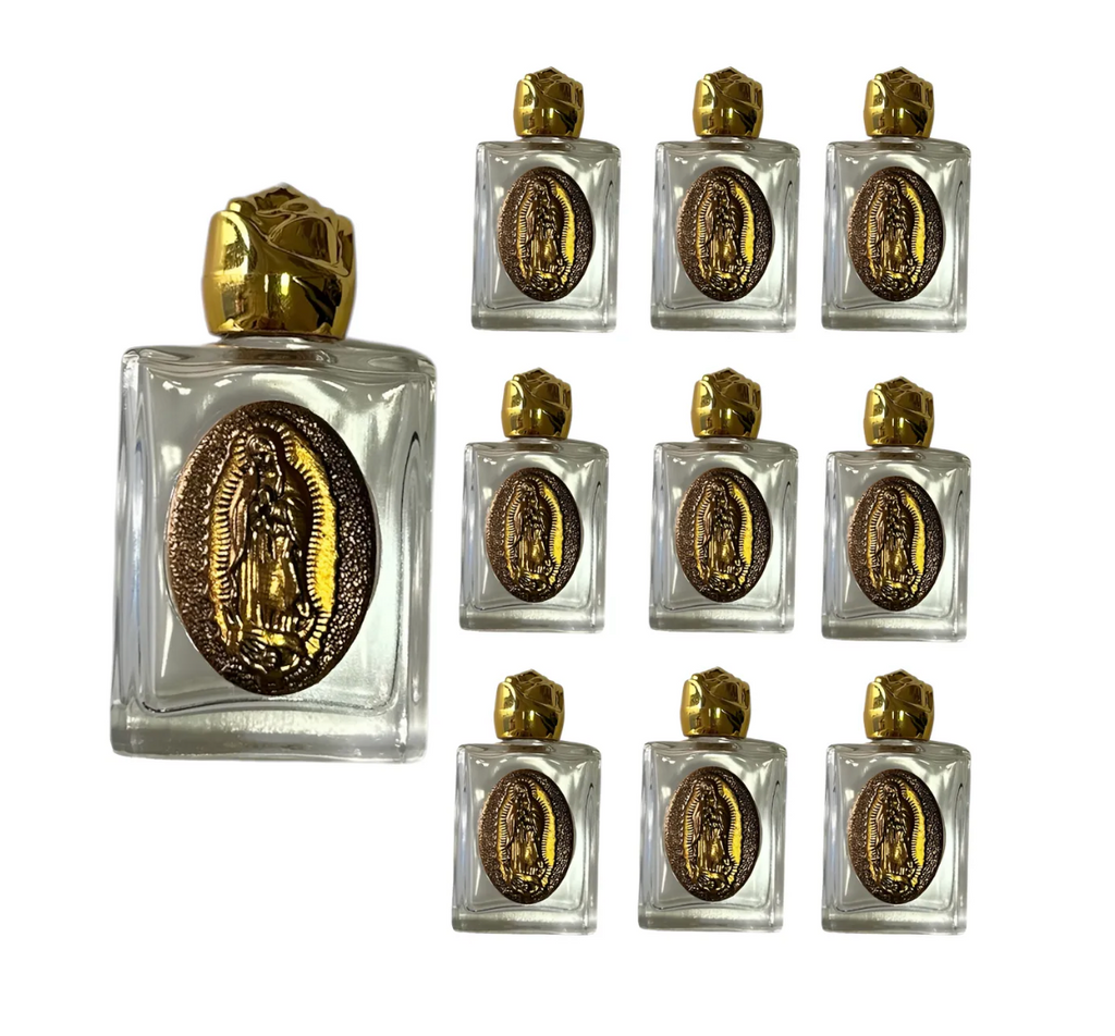 Frasco para Agua Bendita de Medalla Virgen - Pack de 10