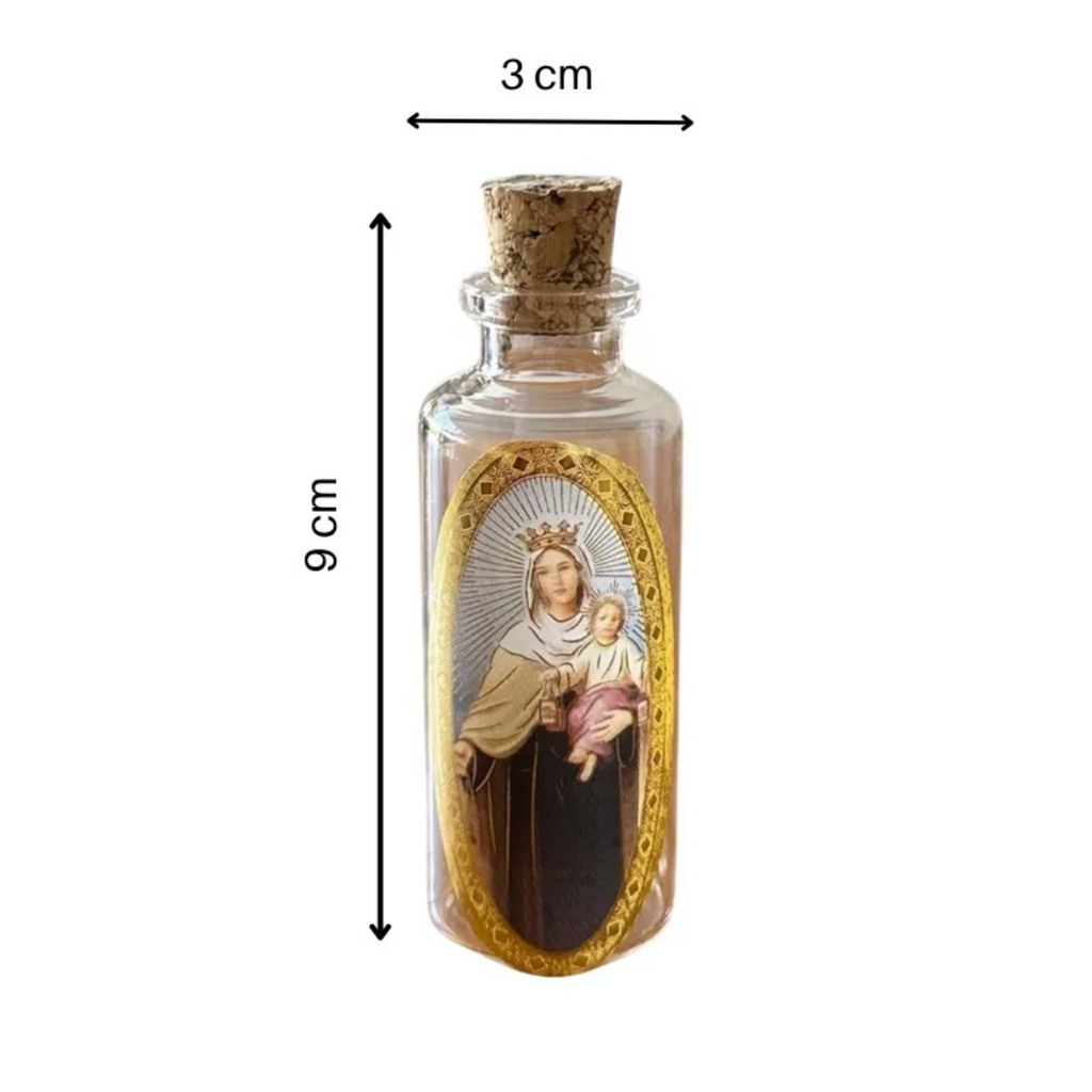 Frasco de Corcho para Agua Bendita De Virgen del Carmen - Pack de 10