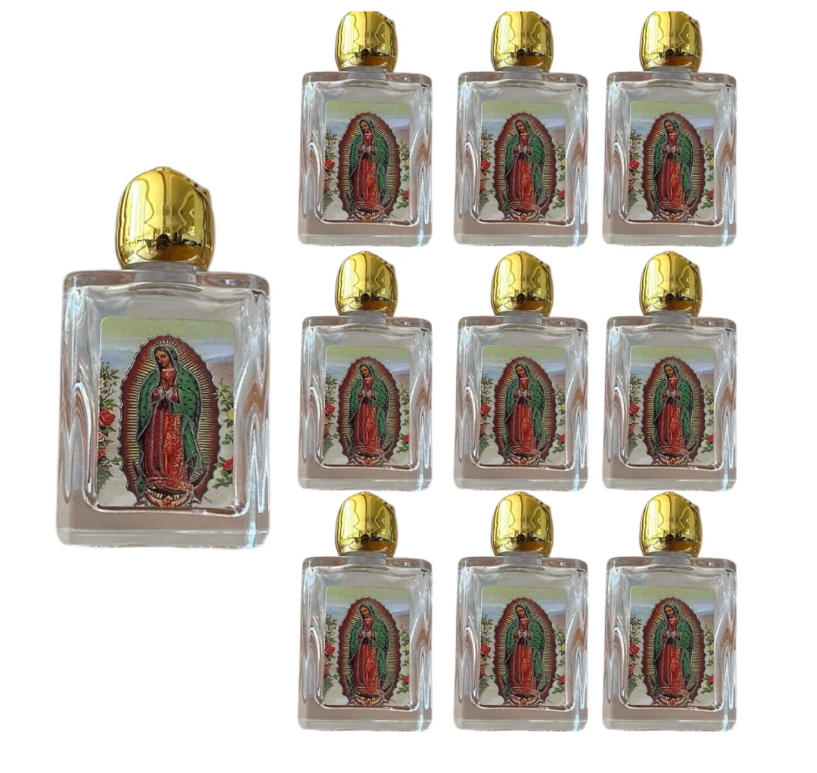 Frascos para Agua Bendita - Virgen de Guadalupe - Pack de 10