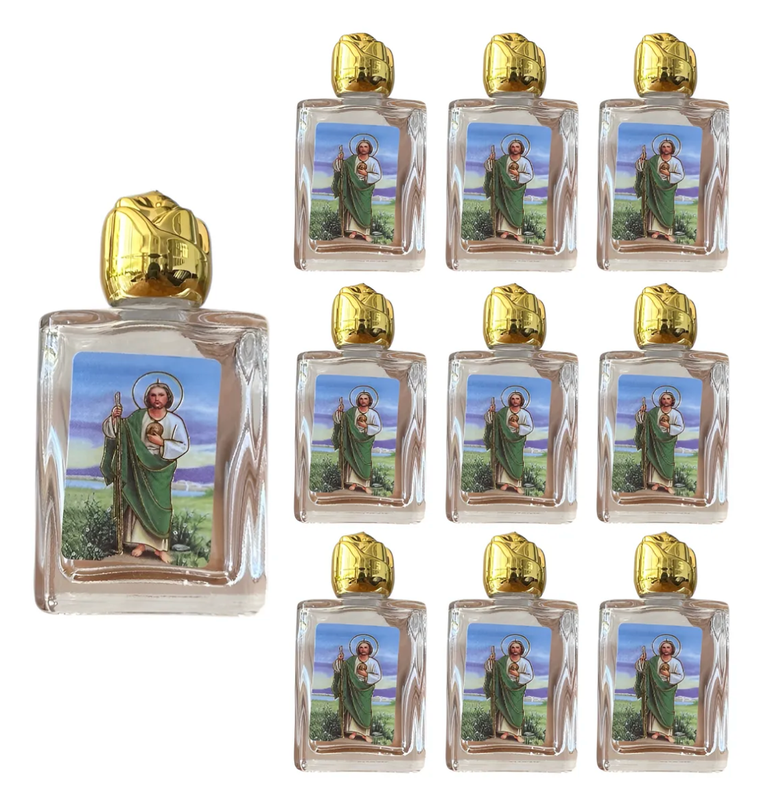 Frascos para Agua Bendita - San Judas Tadeo - Pack de 10