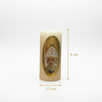 Vela Religiosa Virgen de Juquila · 8x3.5cm · Pack 12 piezas
