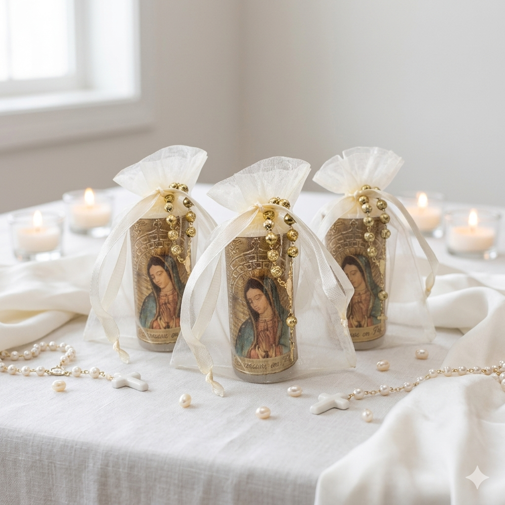 Velas de Luto Virgen de Guadalupe - Pack de 12