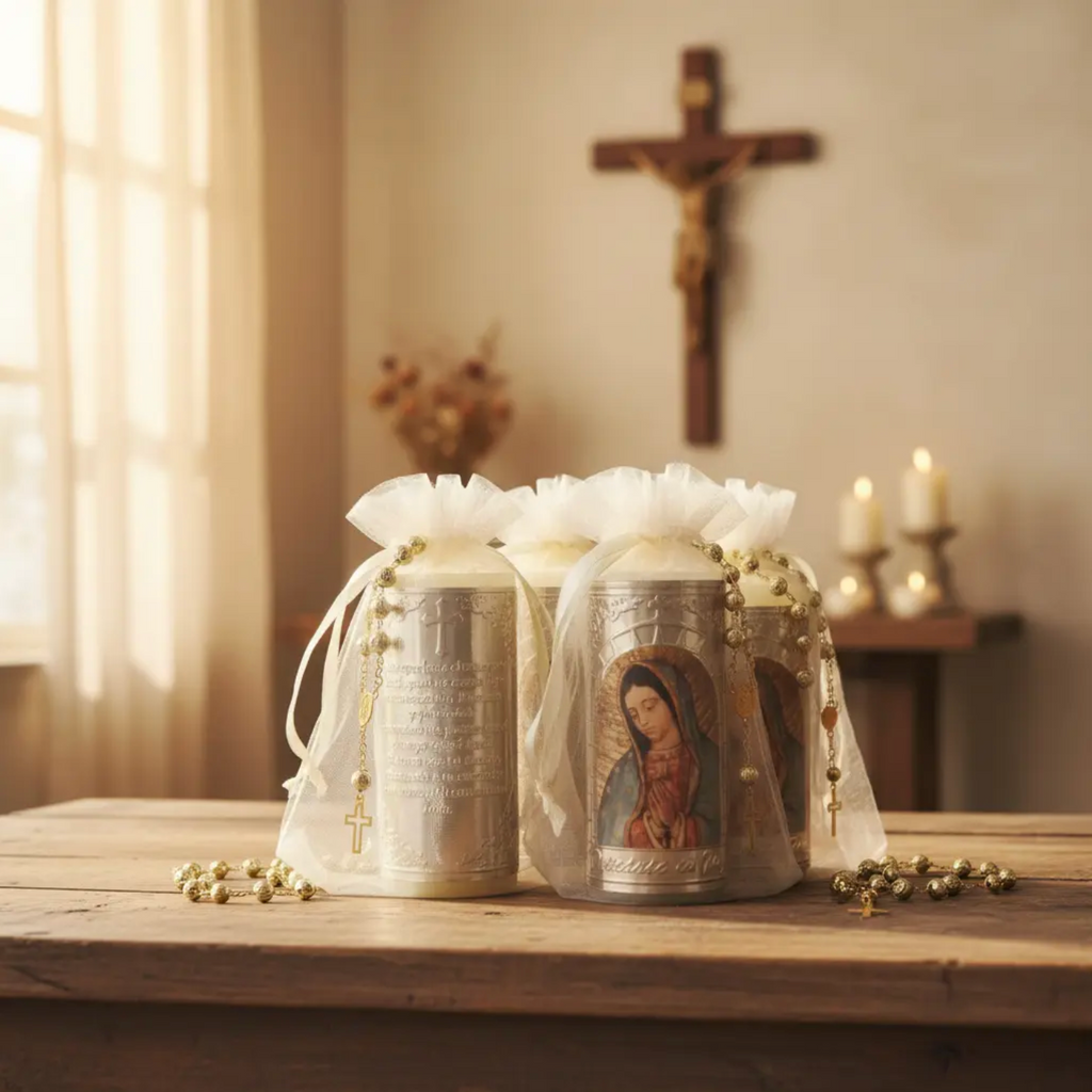 Velas de Luto Virgen de Guadalupe - Pack de 12
