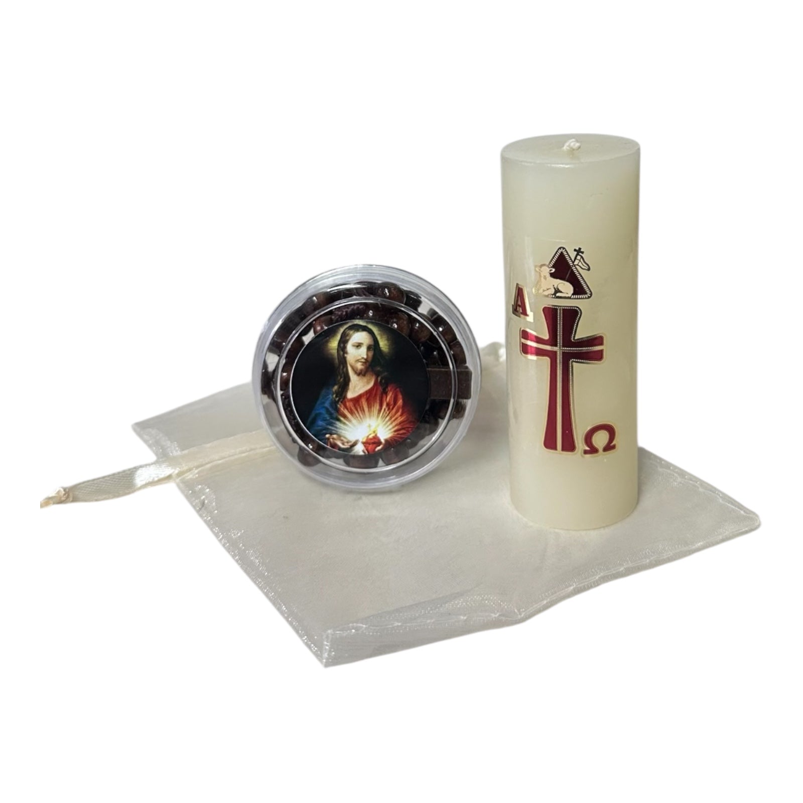 Vela y Rosario de Madera