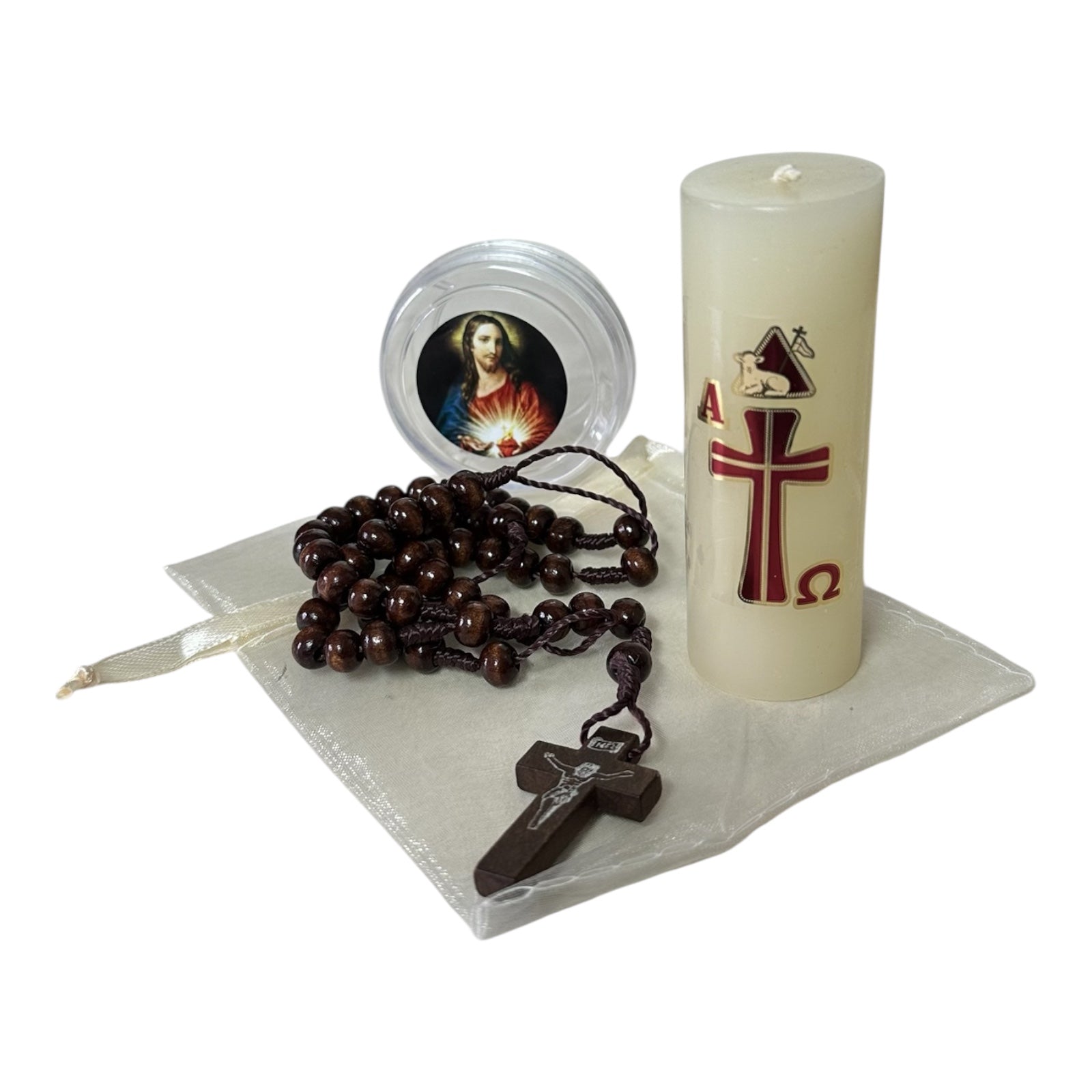 Vela y Rosario de Madera