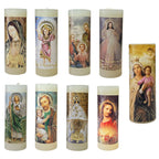 Paquete de 12 Velas con Tarjeta de Oración