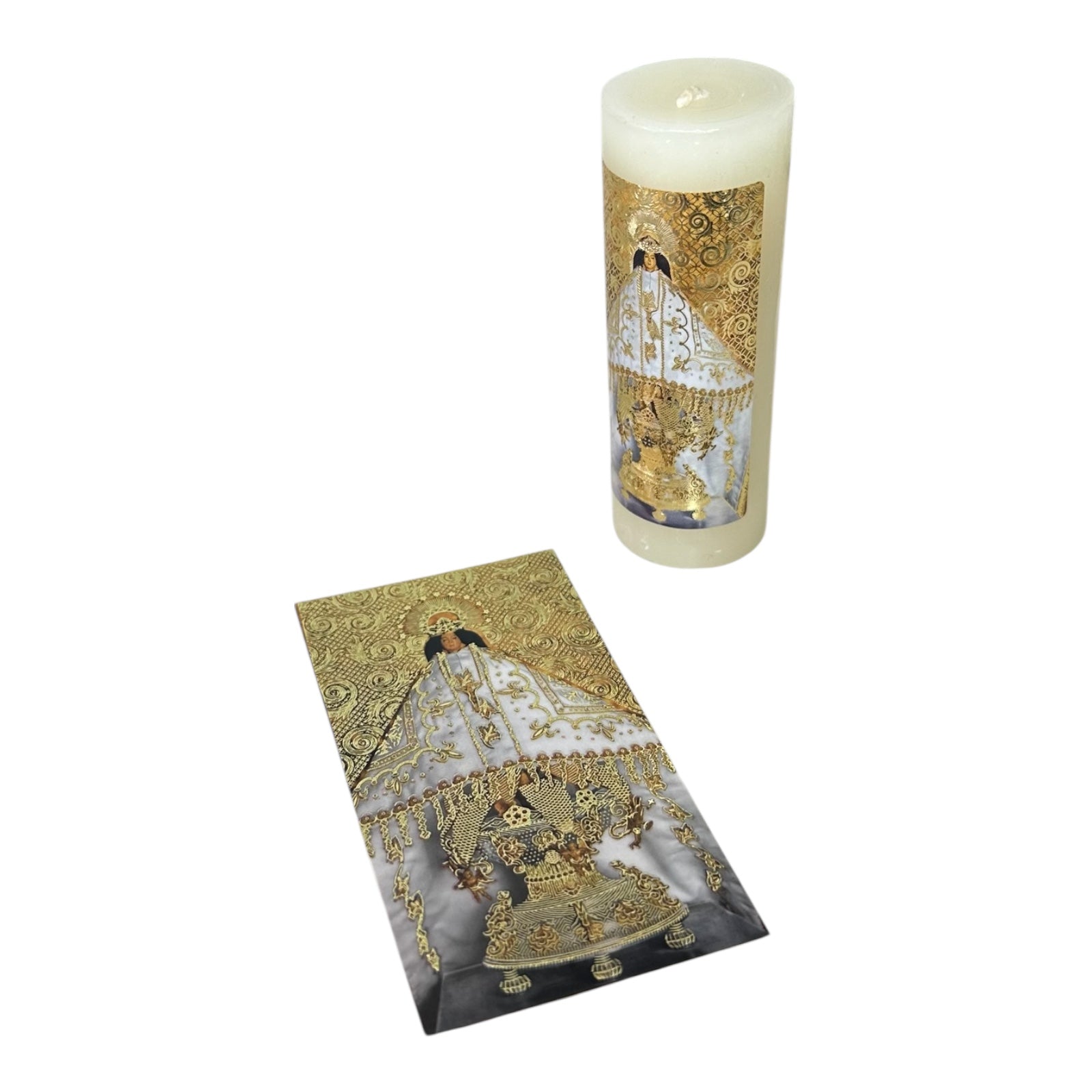 Paquete de 12 Velas con Tarjeta de Oración