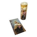 Paquete de 12 Velas con Tarjeta de Oración