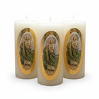 Velas Religiosas San Judas Tadeo · 8x3.5cm · Pack 12 piezas