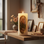 Velas Religiosas San Judas Tadeo · 8x3.5cm · Pack 12 piezas