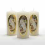 Vela Religiosa Angel de la Guarda · 8x3.5cm · Pack 12 piezas