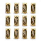 Vela Religiosa Angel de la Guarda · 8x3.5cm · Pack 12 piezas