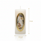 Vela Religiosa Angel de la Guarda · 8x3.5cm · Pack 12 piezas
