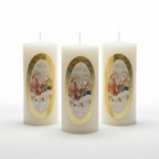 Velas Religiosas Divina Providencia· 8x3.5cm · Pack 12 piezas
