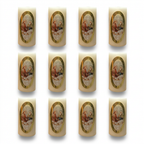 Velas Religiosas Divina Providencia· 8x3.5cm · Pack 12 piezas