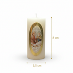 Velas Religiosas Divina Providencia· 8x3.5cm · Pack 12 piezas