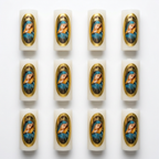 Velas Religiosas Virgen Dolorosa · 8x3.5cm · Pack 12 piezas