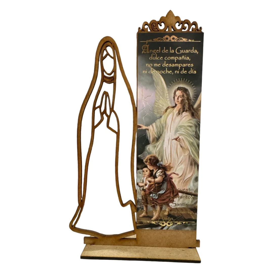 Pack 10 Centros de Mesa Retablos Virgen Maria | Madera MDF y Corte Láser