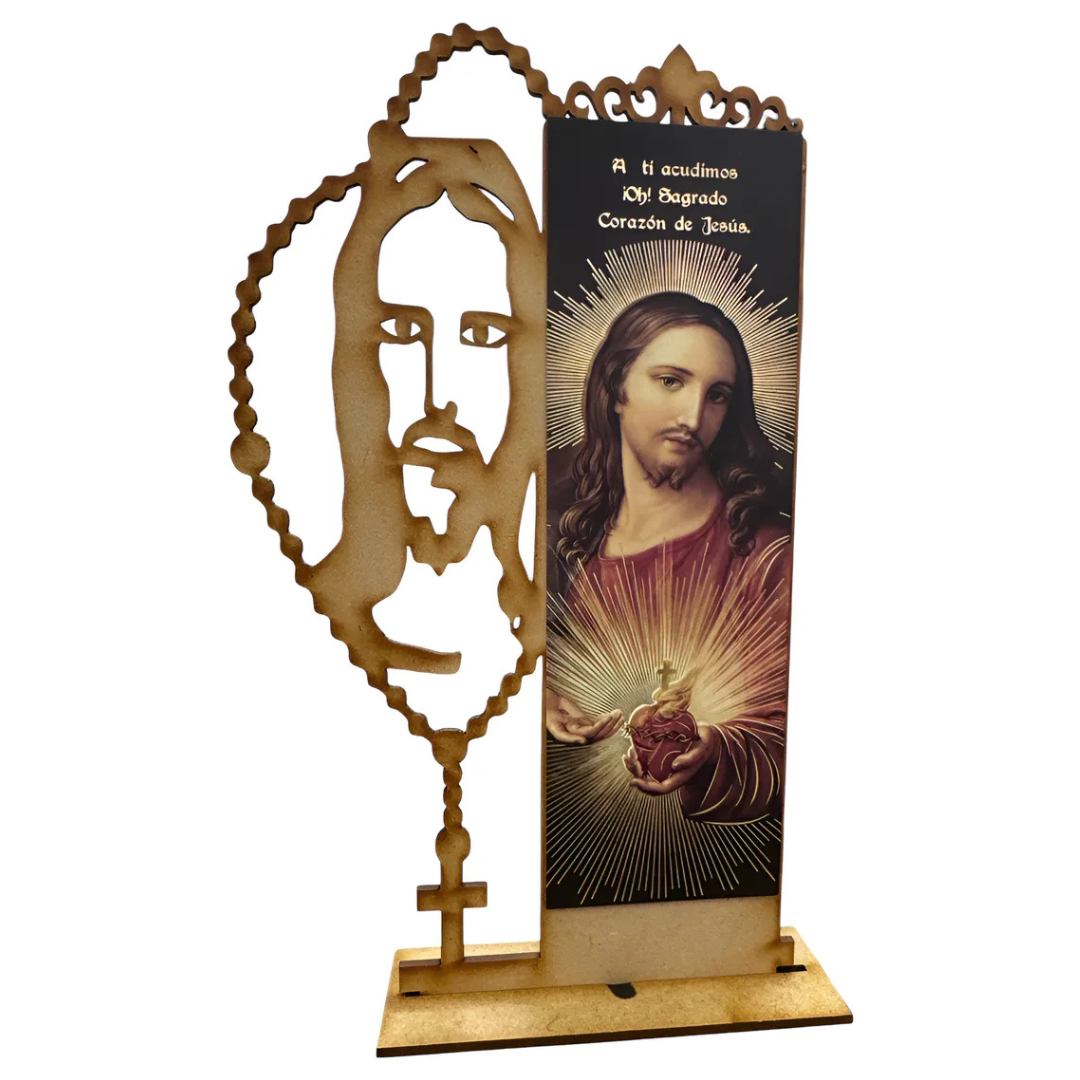 Pack 10 Centros de Mesa Retablos Cristo | Madera MDF y Corte Láser