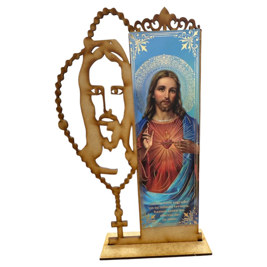Pack 10 Centros de Mesa Retablos Cristo | Madera MDF y Corte Láser