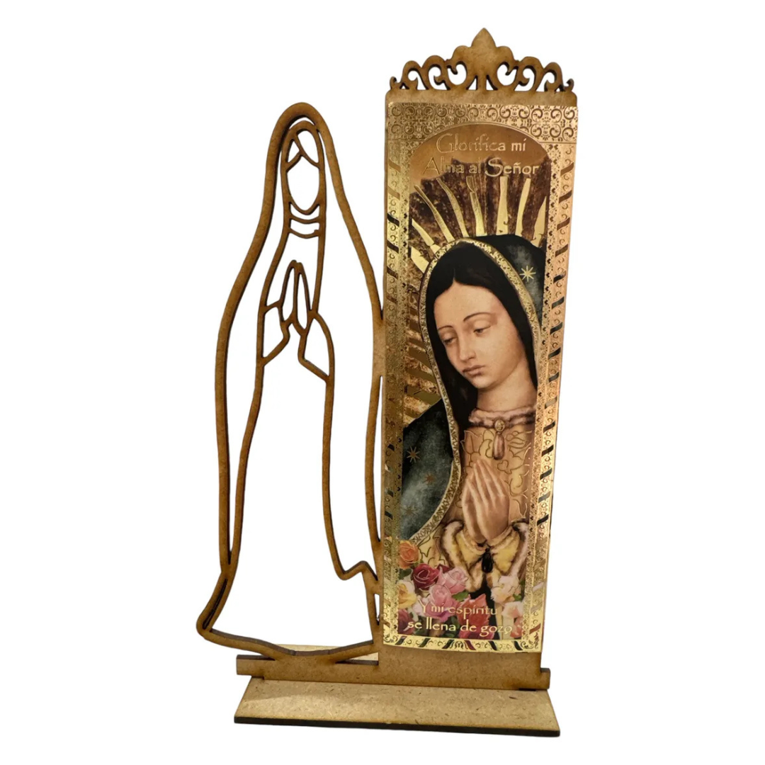 Pack 10 Centros de Mesa Retablos Virgen Maria | Madera MDF y Corte Láser