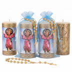 Velas de Divino Niño en Repujado con Misterio - Pack de 12